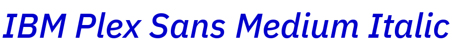 IBM Plex Sans Medium Italic フォント